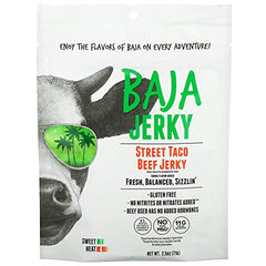 Baja Jerky - Beef Jerky, Street Taco, 2.5 Oz (71 G) - Pack of 12