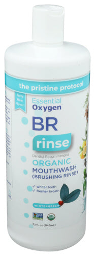 Essential Oxygen - Organic Mouthwash (Brushing Rinse) Wintergreen, 32 Oz