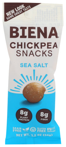 Biena - Chickpea Snacks Sea Salt, 1.2 Oz | Pack of 10