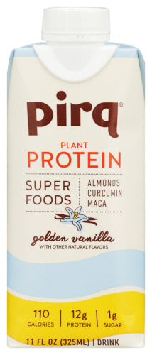 Pirq - Golden Vanilla Plant Protein Drink,11 FO | Pack of 12