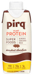 Pirq - Decadent Chocolate Plant Protein Drink,11 FO | Pack of 12