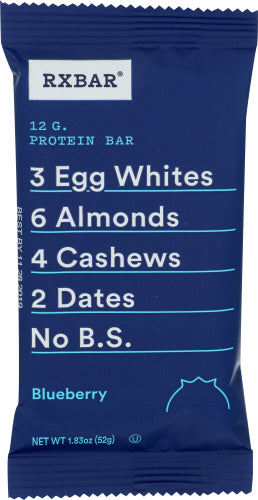 RXBAR - Protein Bar Blueberry, 1.83 oz | Pack of 12