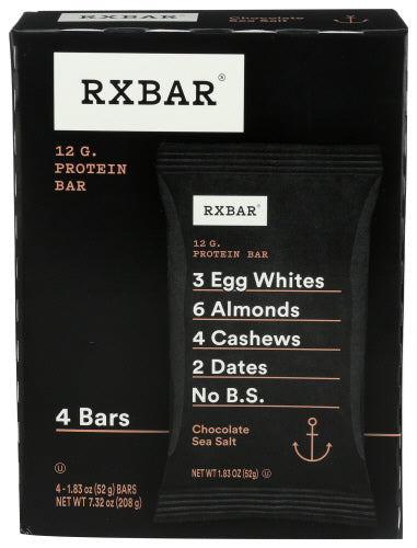 RXBAR - Chocolate Sea Salt Protein Bars, 4 Bar | Pack of 6