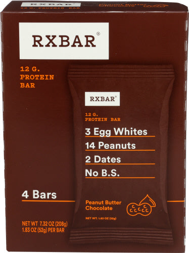 RXBAR - Peanut Butter Chocolate Protein Bars- 4ct | Pack of 6