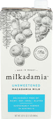 Milkadamia - Unsweetened Milk, 32 Fl Oz | Pack of 6