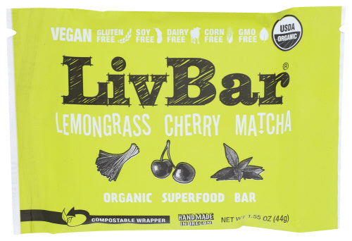 Livbar - Br Lemgrss Cherry Mtcha ,1.55 OZ | Pack of 12