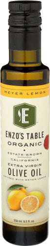 Enzo's Table - Lemon Infused Organic Extra Virgin Olive Oil, 250 ml | Pack of 6