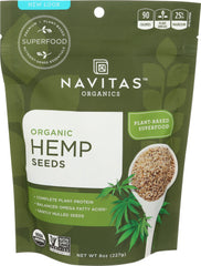 Navitas - Organic Raw Shelled Hemp Seed, 8 Ounce