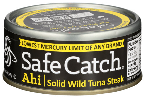 Safecatch - Solid Wild Yellowfin Ahi Tuna Steak, 5 Oz | Pack of 6