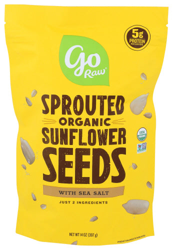 Go Raw - Sprouted Sunflower Seeds, 16  Oz | Pack of 6