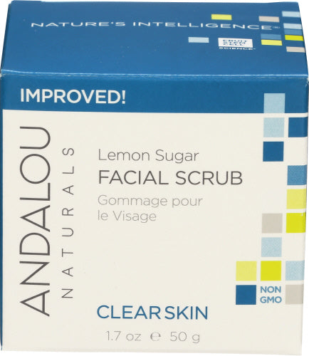 Andalou Naturals - Clear Skin Lemon Sugar Facial Scrub, 1.7 Oz