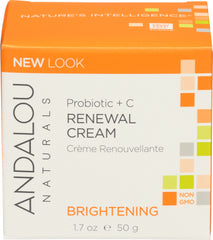 Andalou Naturals - Brightening Probiotic + C Renewal Cream, 50mL