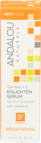 Andalou Brightening Turmeric + C Enlighten Serum, 1.1 Oz