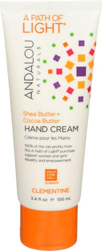 Andalou Naturals - Clementine Hand Cream, 3.4 Oz