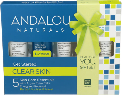 Andalou Naturals - Get Started, Clarifying, Skin Care Essentials, 5 Piece Kit