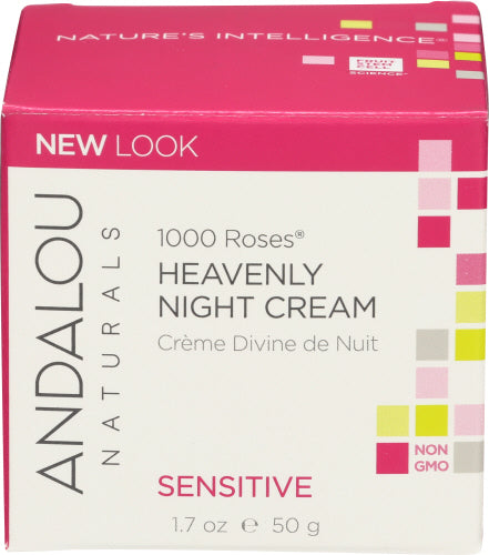 Andalou Naturals - Heavenly Night Cream - 1000 Roses, 1.7 Oz