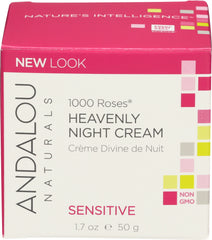 Andalou Naturals - Heavenly Night Cream - 1000 Roses, 1.7 Oz