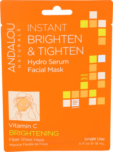 Andalou Naturals - Face Mask Instant Brighten and Tighten, 0.6 Oz | Pack of 6