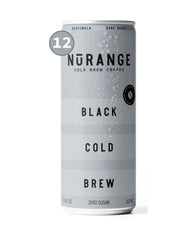 NuRange Coffee - Black Cold Brew, 7.5 oz - Pack of 12