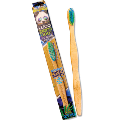 Woobamboo - Zero Waste Soft Bamboo Toothbrush - Adult ,1 Count  | Pack of 12