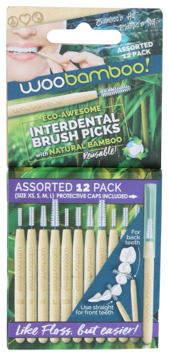 Woobamboo - Assorted Interdental Brush Picks, 1EA | Pack of 10