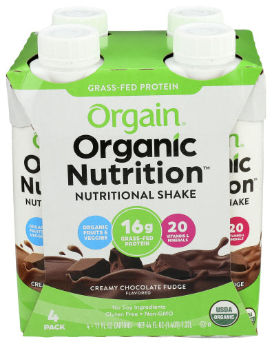 Orgain - Nutritional Shake - Chocolate, 44 Oz | Pack of 3