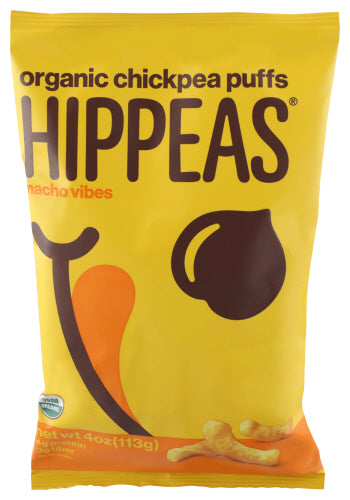 Hippeas - Nacho Vibes Organic Chickpea Puffs , 4oz | Pack of 12