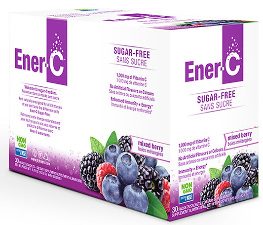 Ener-C - Sugar Free Vitamin C Effervescent Drink Mix, Mixed Berry, 30 Packet