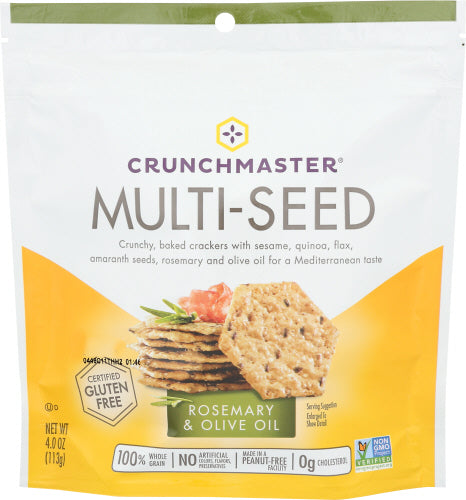 Crunchmaster - Rosemary & Olive Oil  Multi-seed Cracker, 4 OZ | Pack of 12