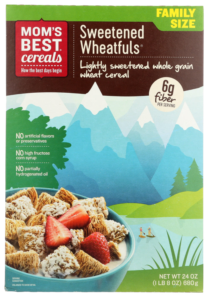 Moms Best - Cereal Sweetened Wheatfuls Cereal, 24 Oz | Pack of 12