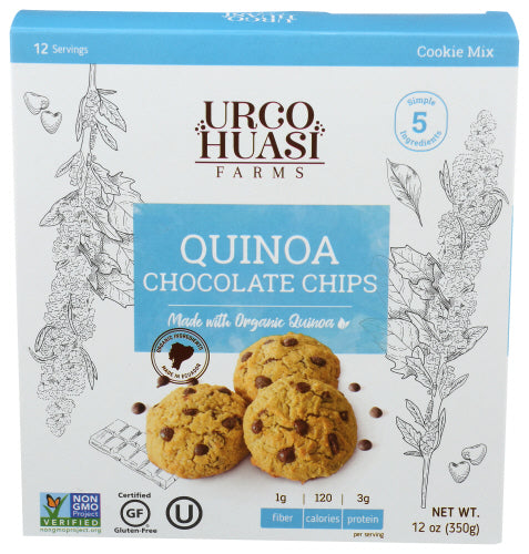 Urcohuasi Farms - Quinoa Chocolate Chips Cookie Mix, 12 Oz | Pack of 8