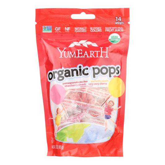 Yum Earth - Organic Lollipops 14ct, 3 oz | Pack of 6