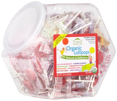 Yum Earth Organic Lollipop Counter Bin 125Pc, 30 oz