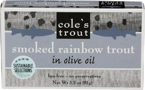 Coles - All Natural Smoked Rainbow Trout, 3.2 Oz - Pack of 10