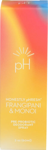 Honestly PHresh -  Pre-Probiotic Deodorant Spray Frangipani & Monoi , 2 Oz