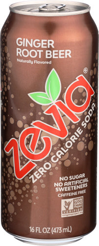 Zevia - Ginger Root Beer, 16 Oz | Pack of 12