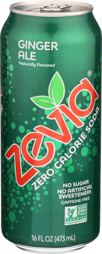 Zevia - Zero Calorie Ginger Ale Soda, 16 Oz | Pack of 12