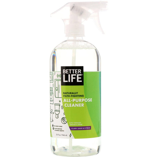 Better Life, All-Purpose Cleaner, Clary Sage & Citrus, 32 fl oz - Pack of 6