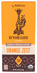 Beyond Good - Single Origin Cocoa Orange Zest Bar, 2.64 Oz | Pack of 12