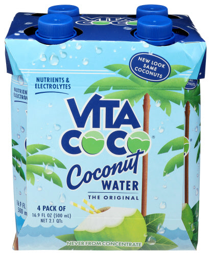 Vita Coco - Original Coconut Water Pure, 4 Pack | Pack of 6