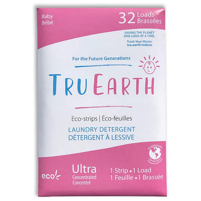 Tru Earth Eco - Strips Laundry Detergent (Baby - 32 Loads) | Pack of 12