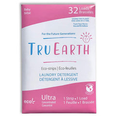 Tru Earth Eco - Strips Laundry Detergent (Baby - 32 Loads) | Pack of 12