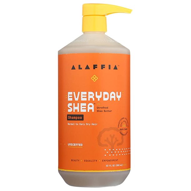 Alaffia - Everyday Shea Moisturizing Shampoo Unscented, 32 Fl Oz