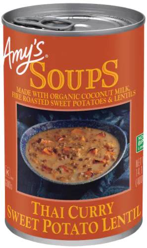 Amy's - Soups Thai Curry Sweet Potato Lentil, 14.1 Oz | Pack of 12