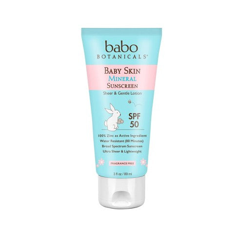 Babo Botanicals - SPF50 Baby Skin Mineral Sunscreen Lotion 3 Fl. Oz