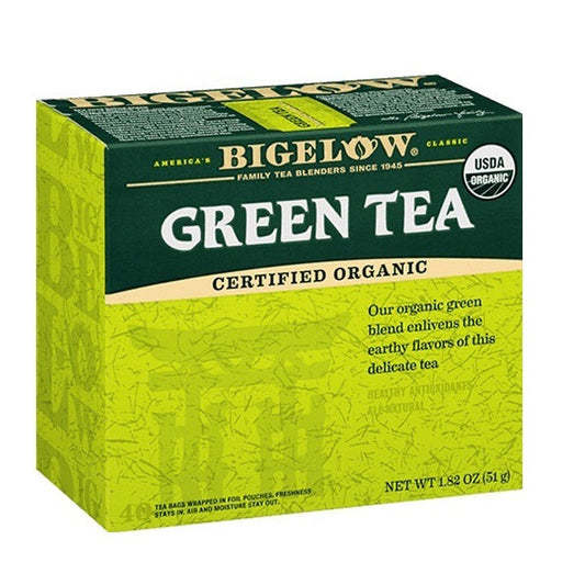 Bigelow Organic Green Tea, 40 Tea Bags, 1.82 OZ 
 | Pack of 6