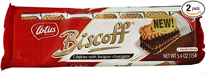 Biscoff Cookies with Belgian Chocolate 5.4 Oz
 | Pack of 12