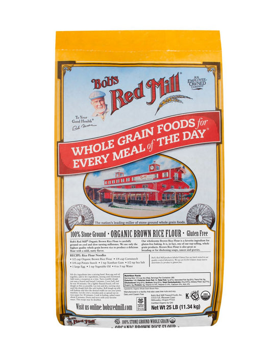 Bob's Red Mill Organic Brown Rice Flour, 25lbs