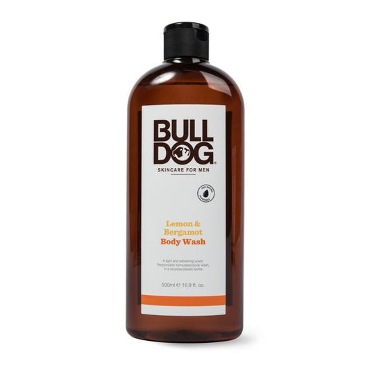 Bulldog Men's Skincare and Grooming Body Wash, Lemon and Bergamot, 16.9 Oz