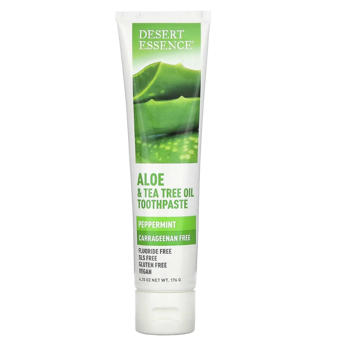 Desert Essence - Aloe & Tea Tree Toothpaste Peppermint, 6.25 oz | Pack of 3